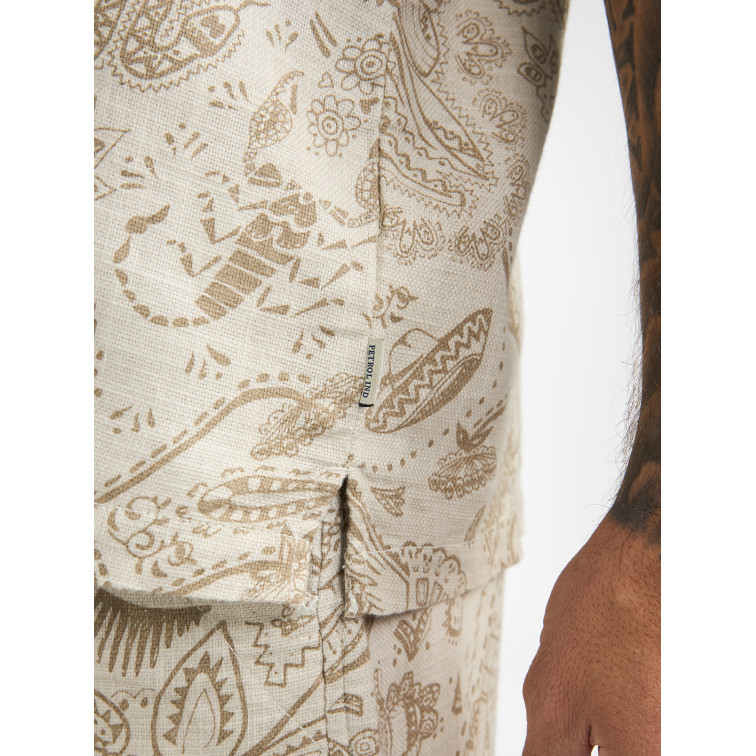 chemise homme  petrol industries men shirt short sleeve aop