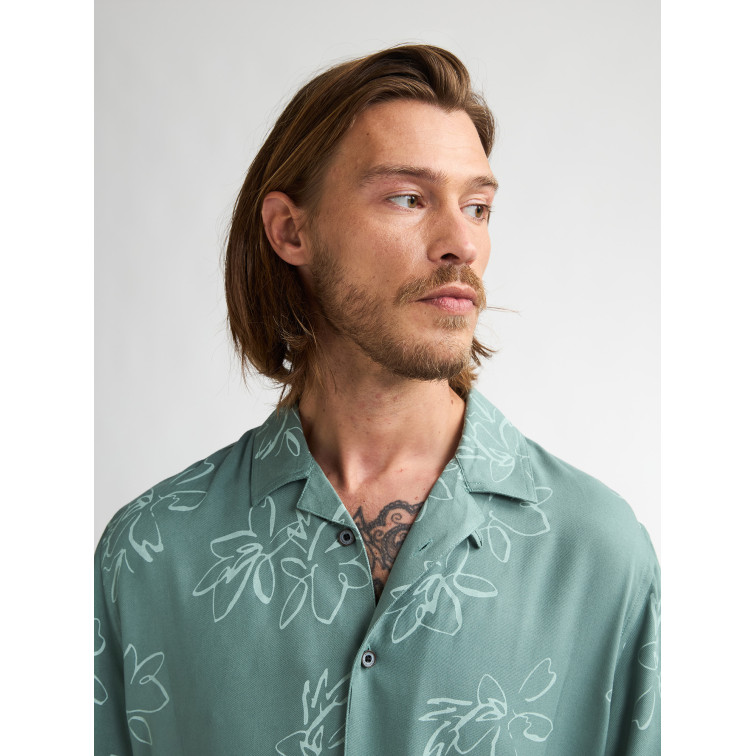 chemise homme  petrol industries men shirt short sleeve aop