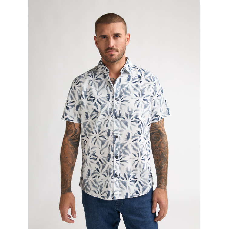 chemise homme  petrol industries men shirt short sleeve aop