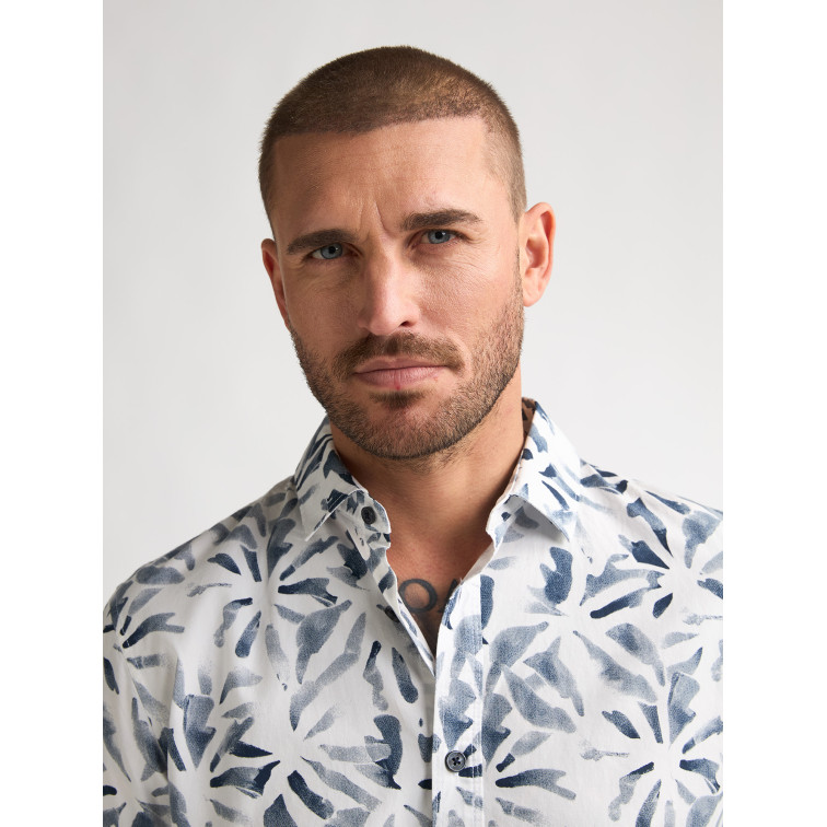 chemise homme  petrol industries men shirt short sleeve aop
