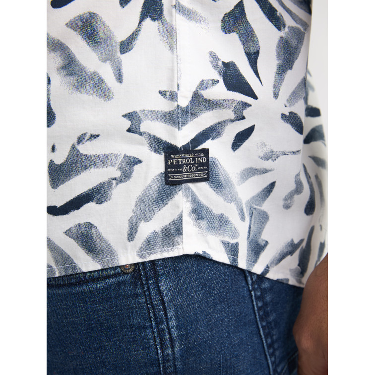 chemise homme  petrol industries men shirt short sleeve aop