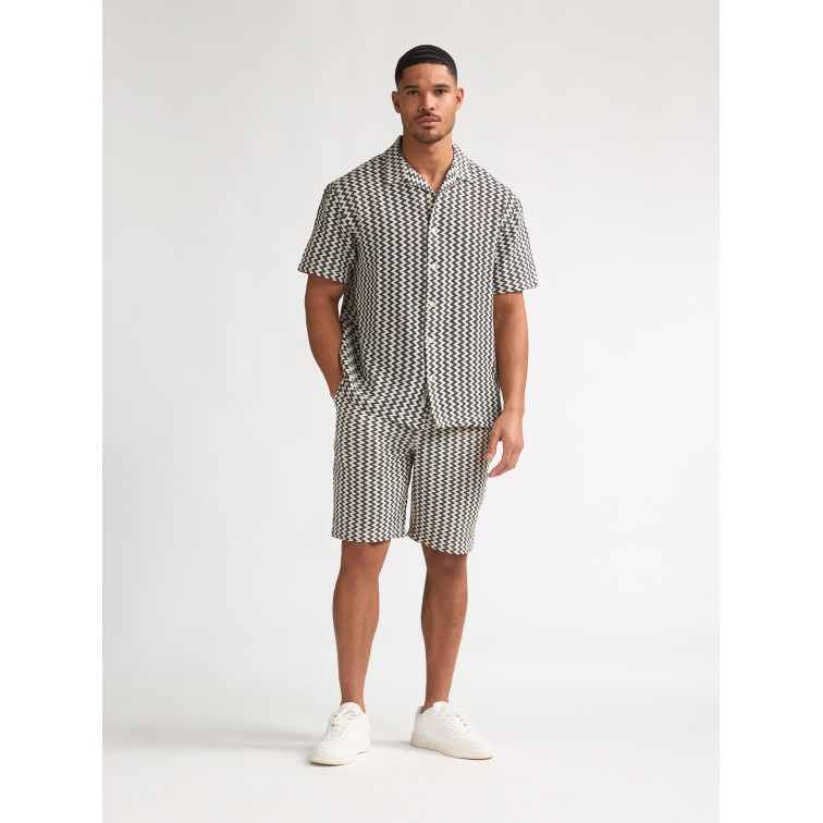 chemise homme  petrol industries men shirt short sleeve aop