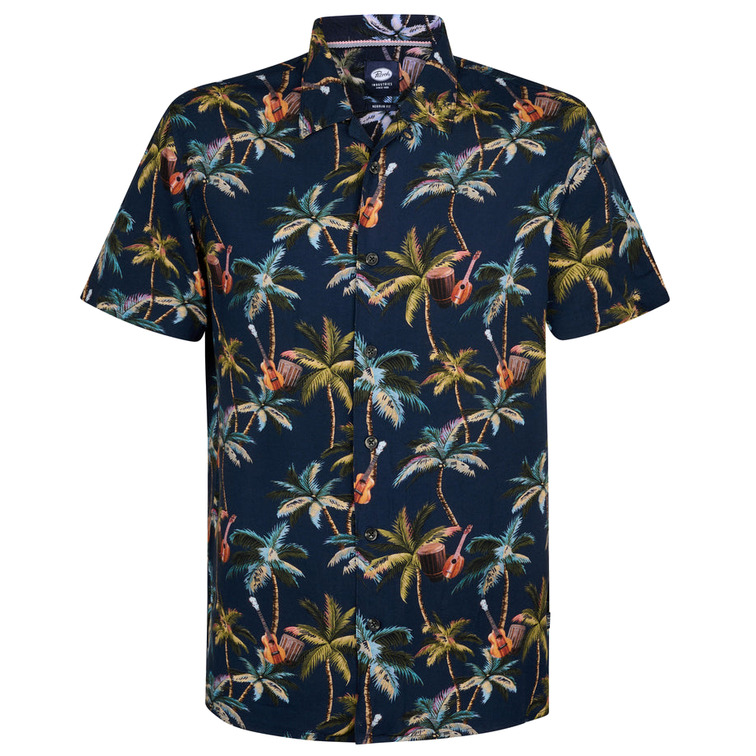 chemise homme  petrol industries men shirt short sleeve aop