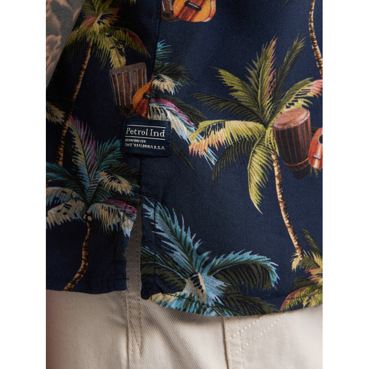 chemise homme  petrol industries men shirt short sleeve aop