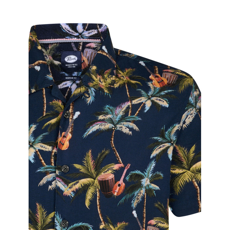 chemise homme  petrol industries men shirt short sleeve aop