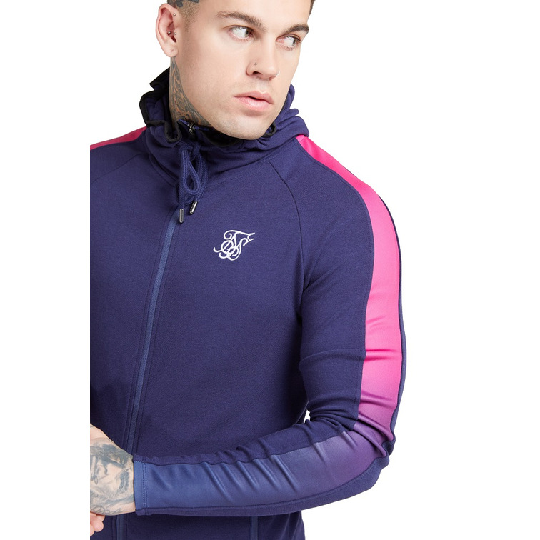 sweat-shirt homme  siksilk siksilk fade panel zip through