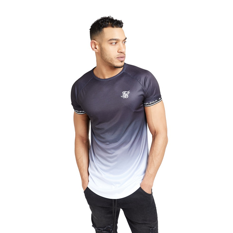t-shirt homme  siksilkk s/s raglan curved hem