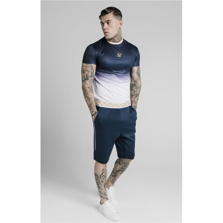t-shirt homme  siksilk siksilk s/s fade inset tape gy