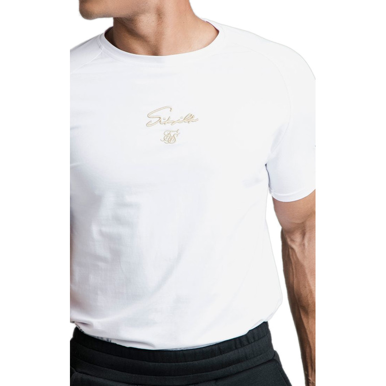 t-shirt homme  siksilk exposed tape raglan gym tee