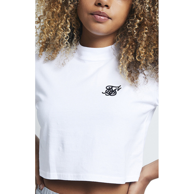 t-shirt femme  siksilk retro box fit crop tee