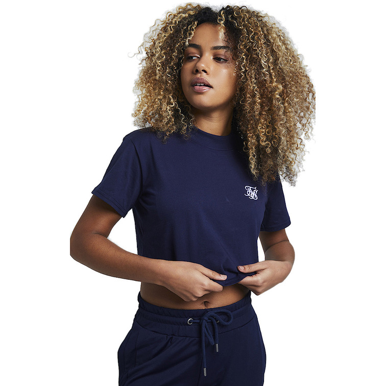 t-shirt femme  siksilk retro box fit crop tee