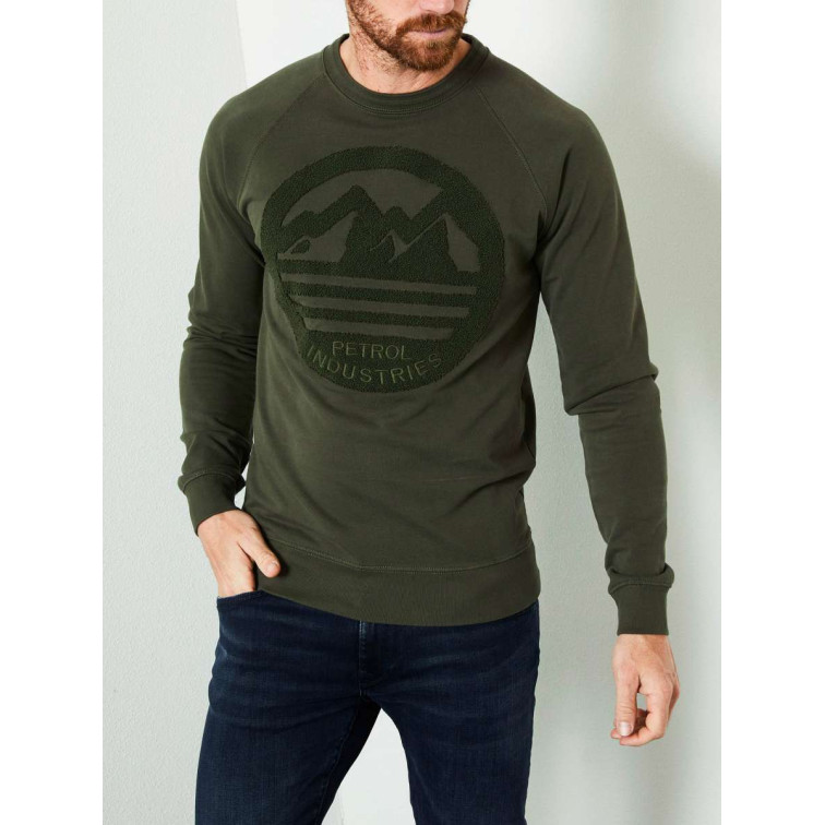 sweat-shirt homme  petrol sweater r-neck