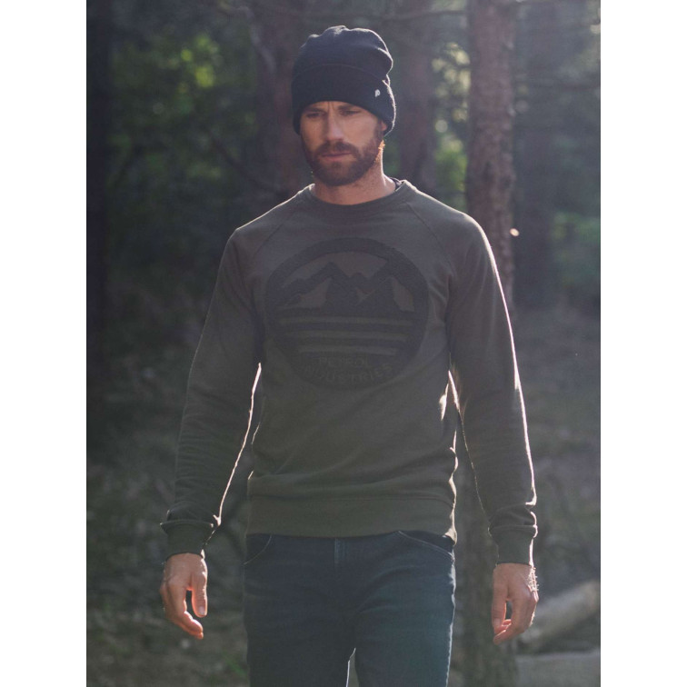 sweat-shirt homme  petrol sweater r-neck