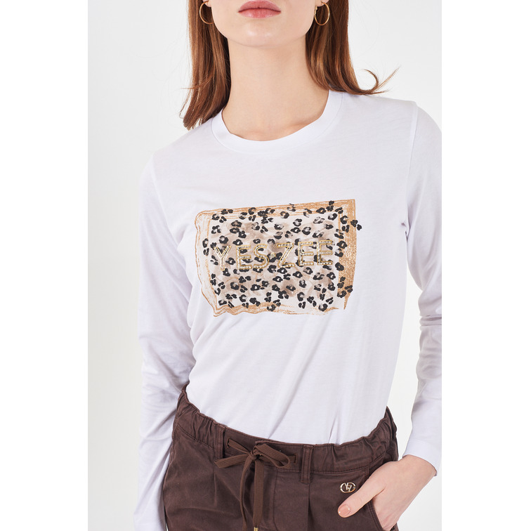 t-shirt femme  yes zee t-shirt donna girocollo, dirit