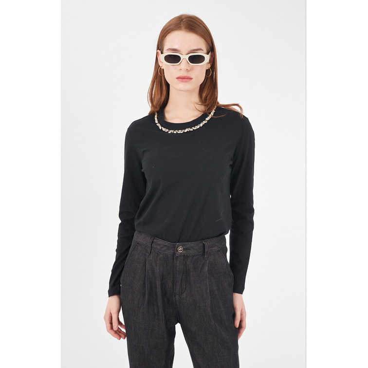 t-shirt femme  yes zee t-shirt donna girocollo, dritt