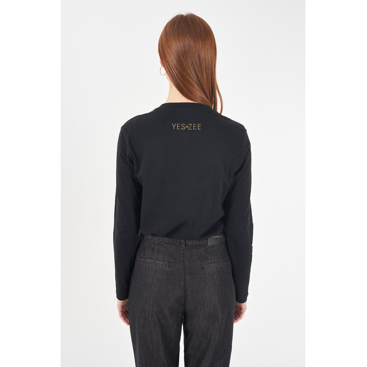 t-shirt femme  yes zee t-shirt donna girocollo, dritt