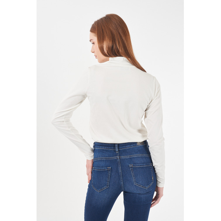 t-shirt femme  yes zee t-shirt donna lupetto, m/l