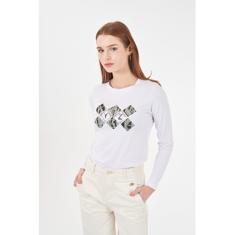 t-shirt femme  yes zee t-shirt donna girocollo, m/l