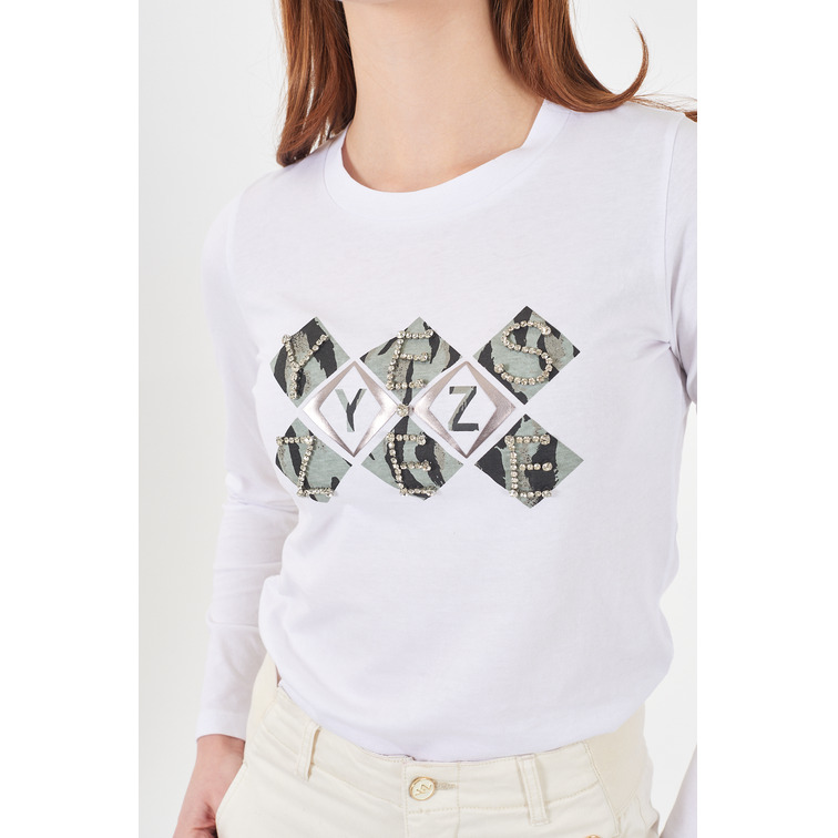 t-shirt femme  yes zee t-shirt donna girocollo, m/l