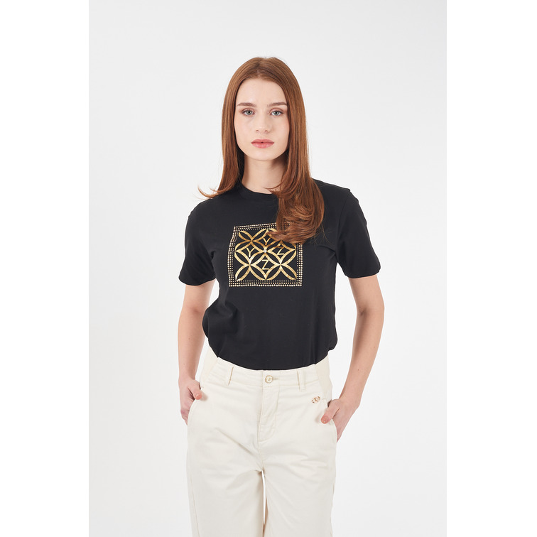 t-shirt femme  yes zee t-shirt donna girocollo, m/c