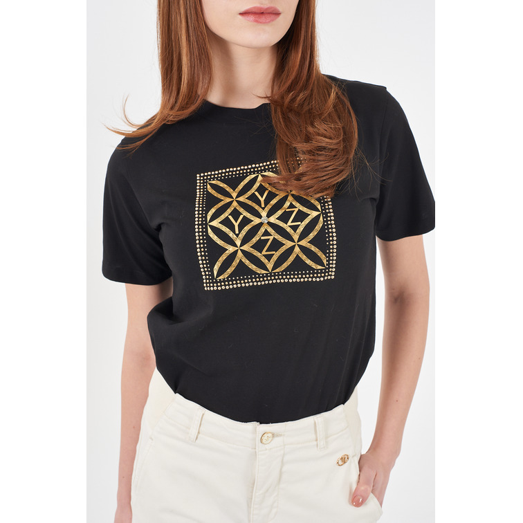 t-shirt femme  yes zee t-shirt donna girocollo, m/c