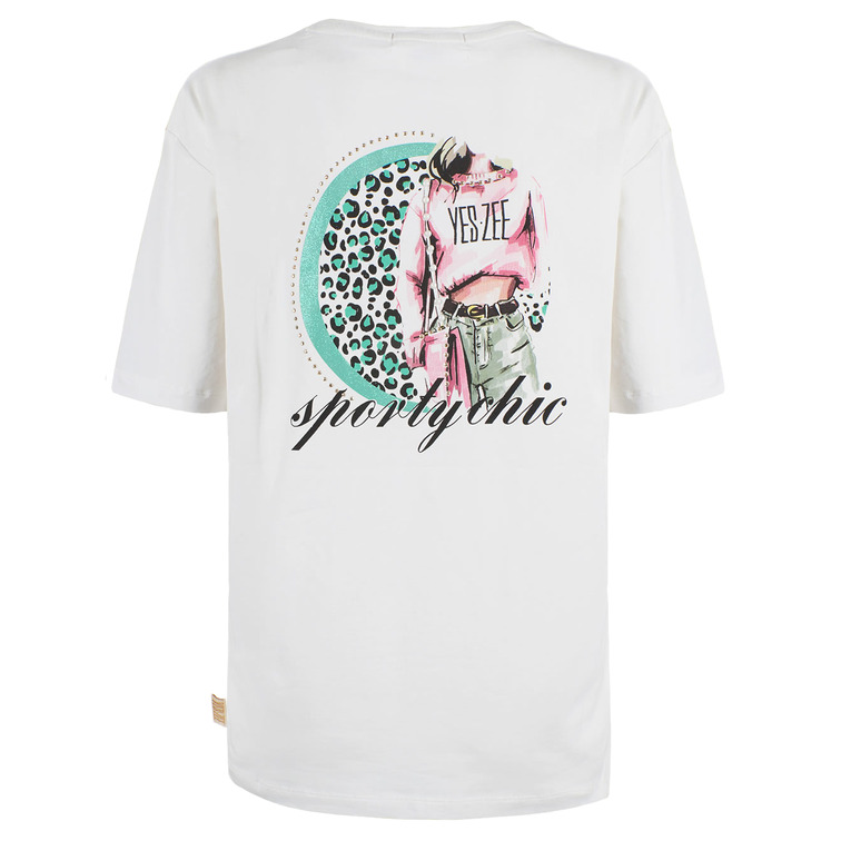 t-shirt femme  yeszee t-shirt donna morbida m/c