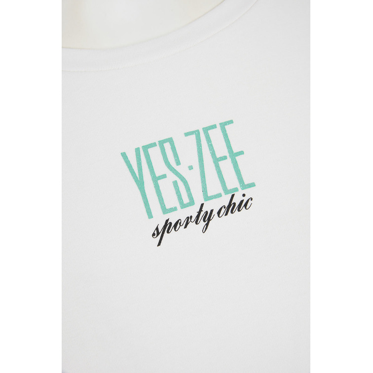 t-shirt femme  yeszee t-shirt donna morbida m/c