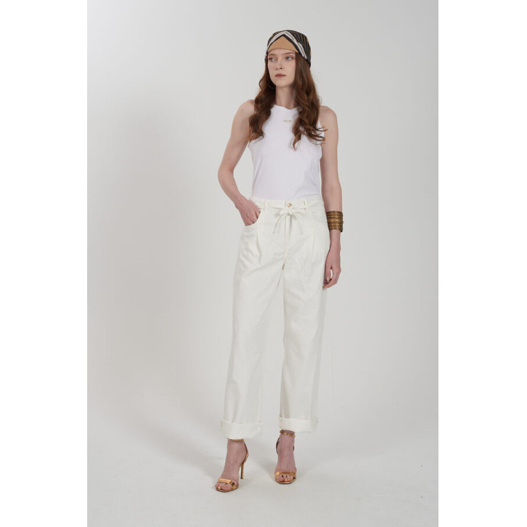 t-shirt femme  yes zee top cropped smanicato