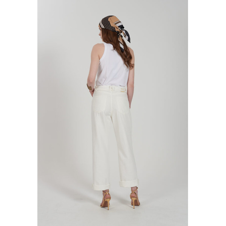 t-shirt femme  yes zee top cropped smanicato