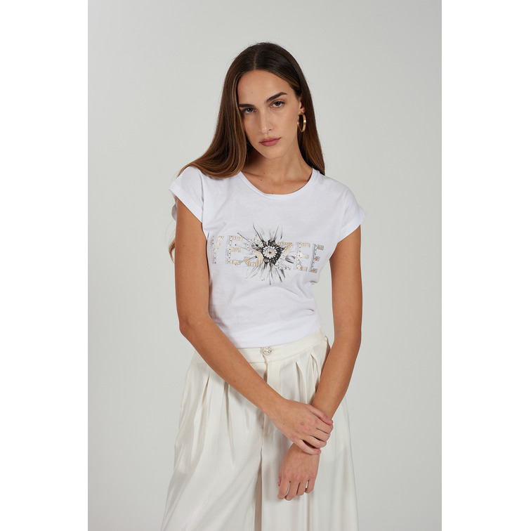 t-shirt femme  yes zee t-shirt donna morbida, girocol