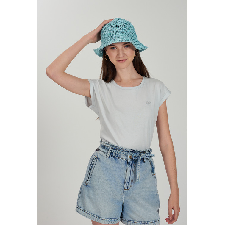 t-shirt femme  yes zee t-shirt donna mordiba, girocol