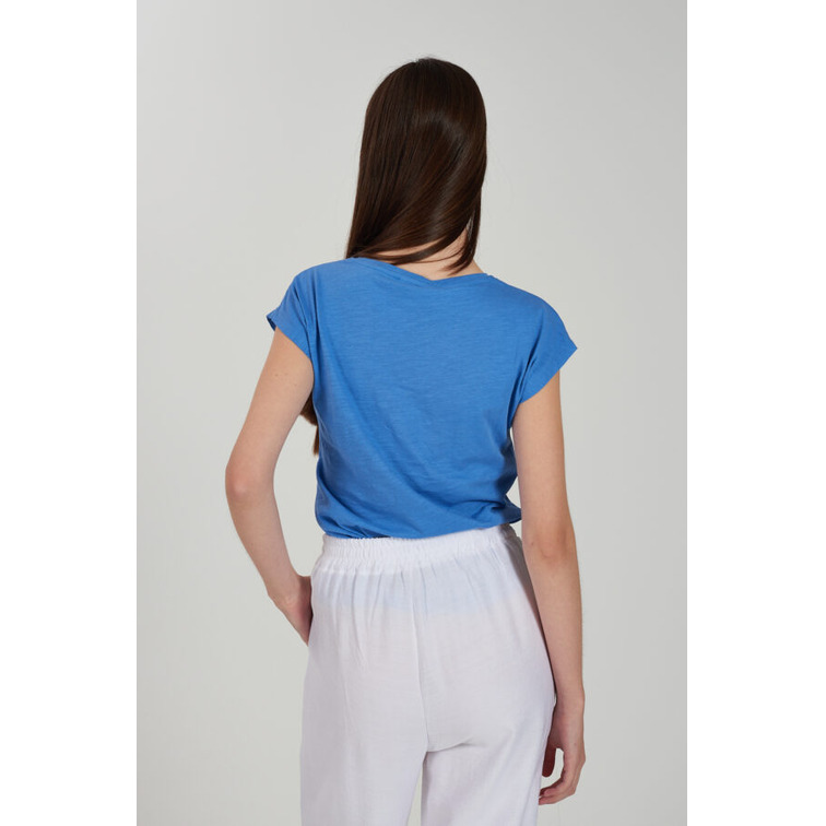 t-shirt femme  yes zee t-shirt donna mordiba, girocol