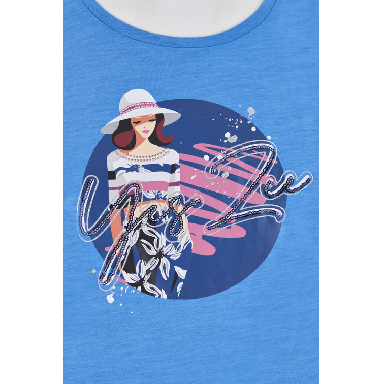 t-shirt femme  yes zee t-shirt donna mordiba, girocol