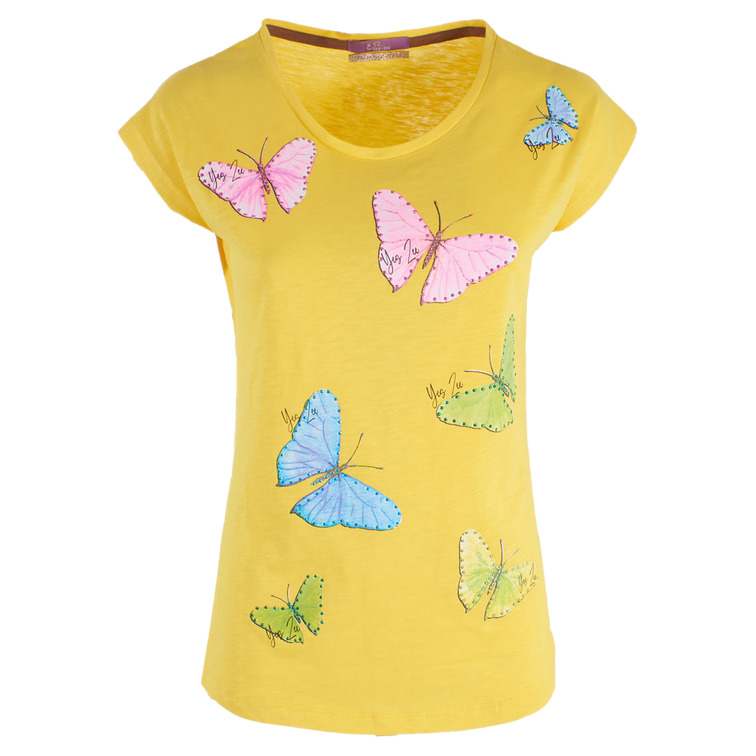 t-shirt femme  yeszee t-shirt donna morbida, girocol