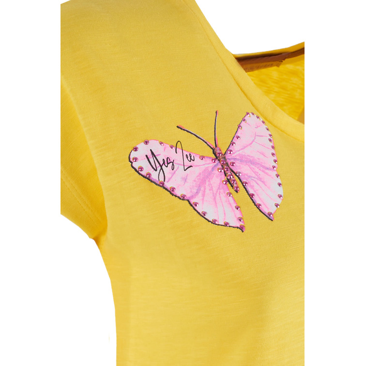 t-shirt femme  yeszee t-shirt donna morbida, girocol