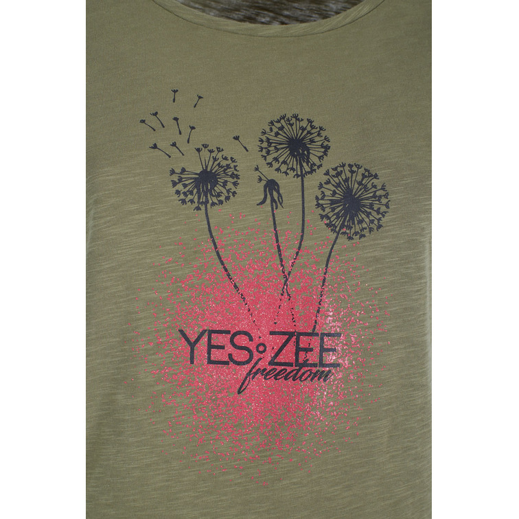 t-shirt femme  yeszee t-shirt donna morbida, girocol