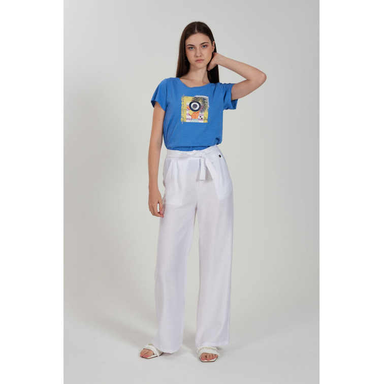 t-shirt femme  yes zee t-shirt donna scollo a madonna