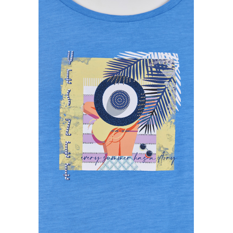 t-shirt femme  yes zee t-shirt donna scollo a madonna