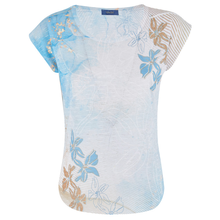 t-shirt femme  yes zee t-shirt donna smanicata, stamp