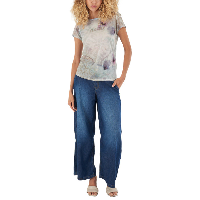 t-shirt femme  yes zee t-shirt donna girocollo, m/c,s