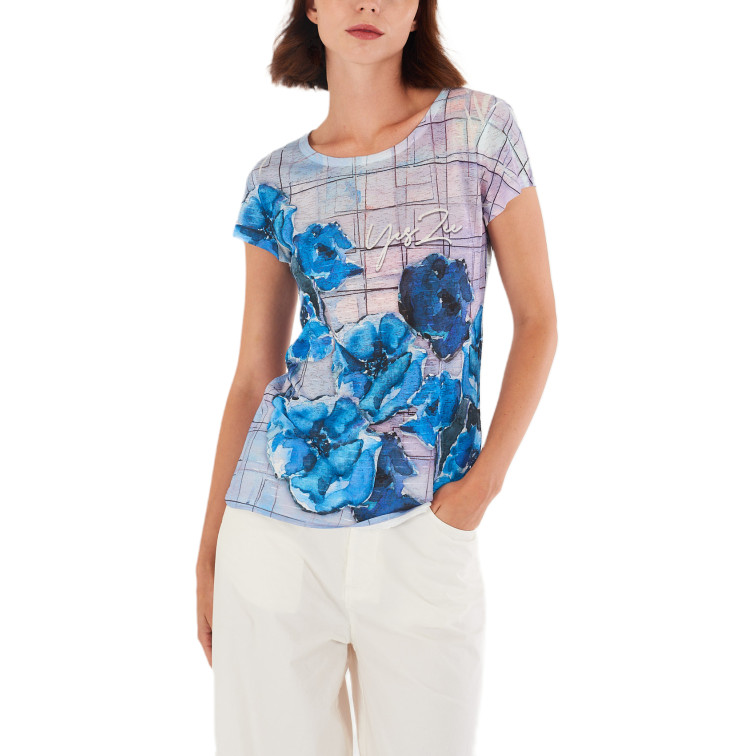 t-shirt femme  yes zee t-shirt donna girocollo, m/c,s