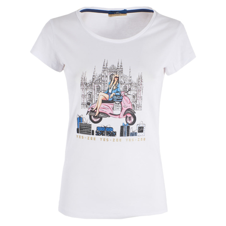 t-shirt femme  yeszee t-shirt donna girocollo m/c