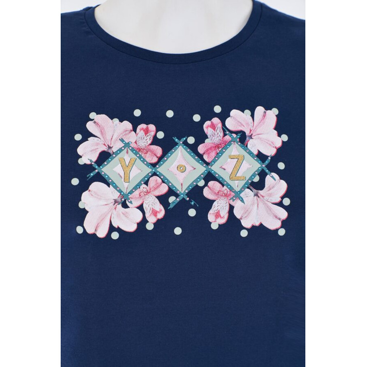 t-shirt femme  yes zee t-shirt donna girocollo, m/c