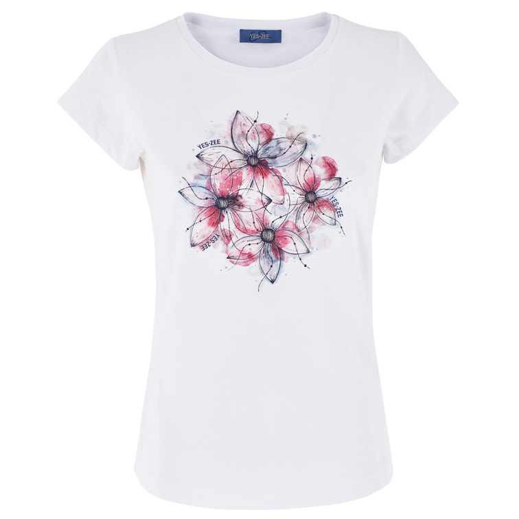 t-shirt femme  yes zee t-shirt donna girocollo, m/c