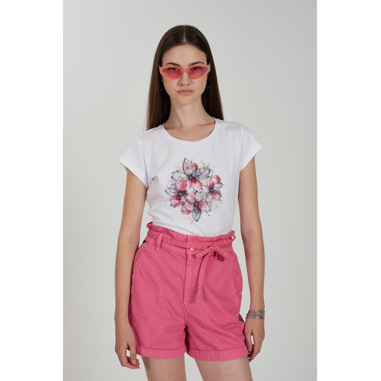 t-shirt femme  yes zee t-shirt donna girocollo, m/c