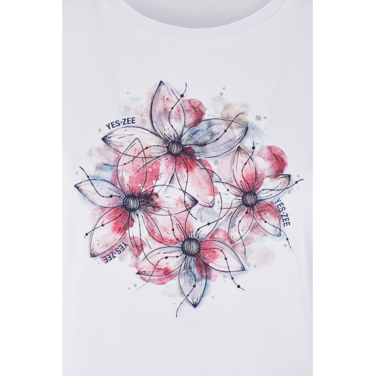 t-shirt femme  yes zee t-shirt donna girocollo, m/c