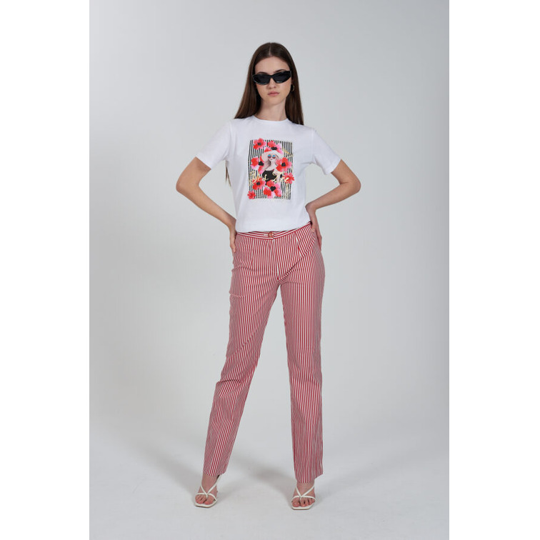 t-shirt femme  yes zee t-shirt donna corta, girocollo