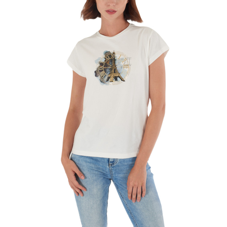 t-shirt femme  yes zee t-shirt donna girocollo m/c