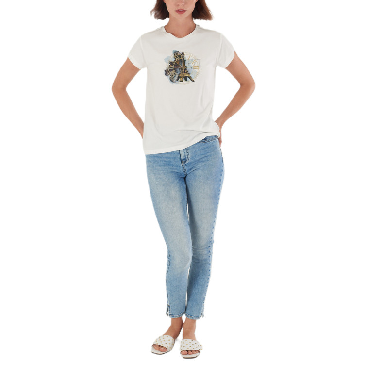 t-shirt femme  yes zee t-shirt donna girocollo m/c