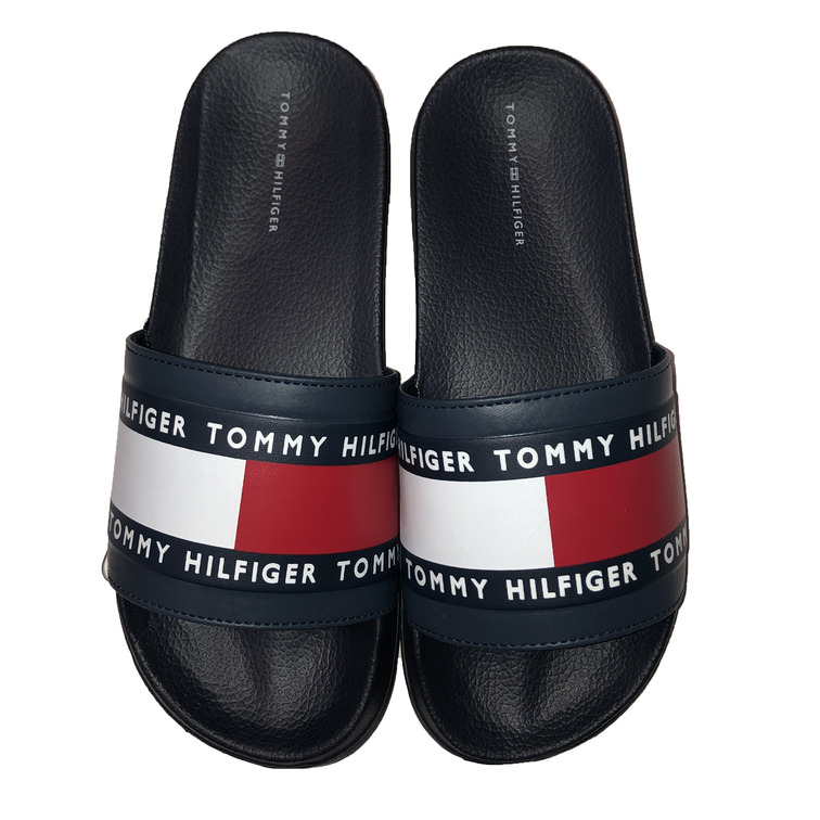 chaussure garçon  tommy hilfiger flag print pool slide